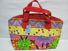Sun n Sand Floral Colorful Tote Bag 12 x 8 x 4 NWOT