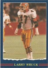 1989 JOGO CFL LARRY WRUCK EDMONTON ESKIMOS #59 (SASKATOON HILLTOPS)