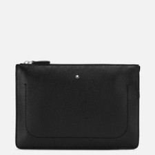 $965 Msrp Montblanc MeisterstÜck Softgrain Clutch 2 Compartments Mb126245 126245
