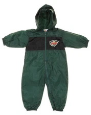 Minnesota Wild NHL Hockey Baby Infants Hooded Nylon Windbreaker Coverall, Green