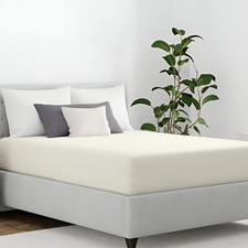 - Queen Size Fitted Sheet Only Ivory 100 Egyptian Cotton 600 Thread Count 16...