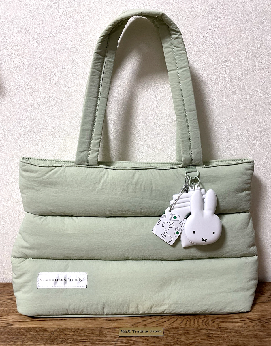 海外✴︎STARBUCKS × miffy グリーン トートバッグ STARBUCKS x MIFFY Tote Bag Green Limited Edition From Japan