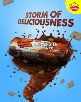 MUNCHEE ORIGINAL CHOCOLATE PUFF teabiscuits and creambiscuits 200g in sri lanka