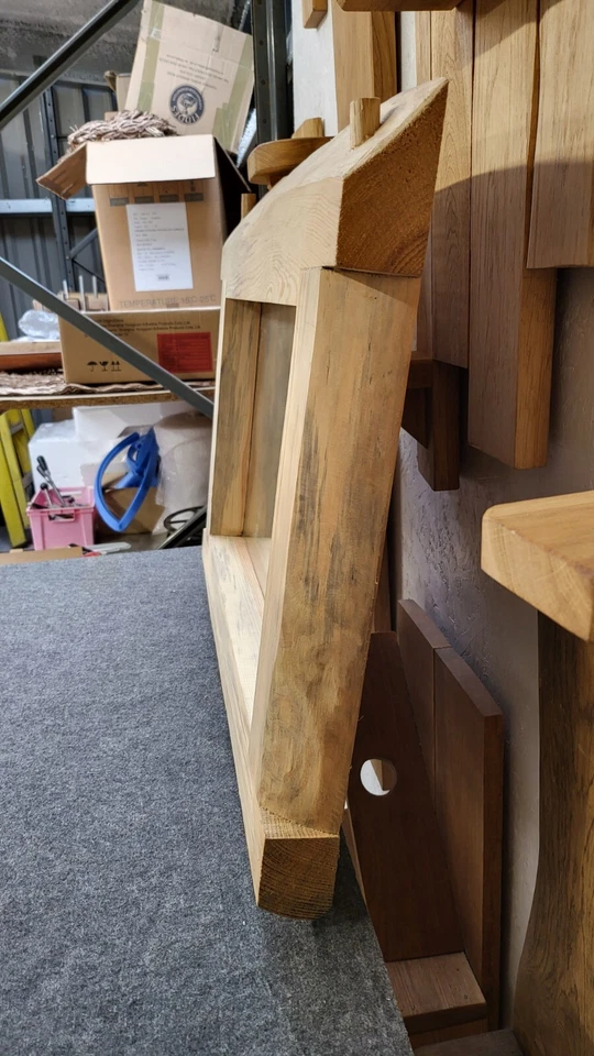 Rustic Live Edge Style Pine Framed Mirror | Vintage Mirror, Kiln Dried Pine - Image 4 of 4