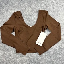 Lululemon align long sleeve cropped Java Brow...