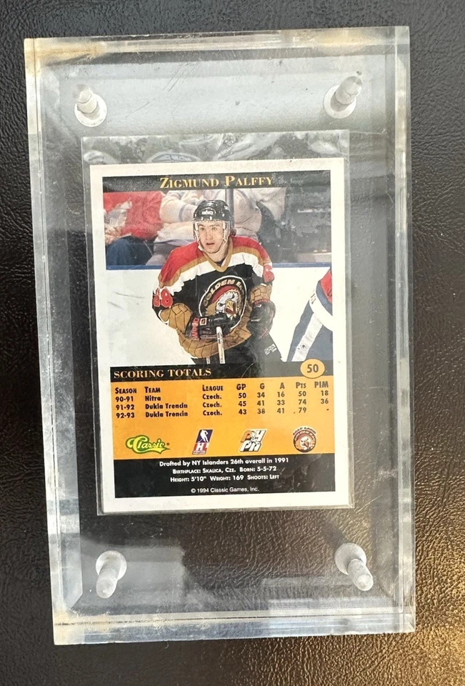 1994-95 Classic Pro Prospects Zigmund Palffy Salt Lake Golden Eagles #50 Signed - Image 2 of 3