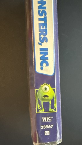 Disney Pixar Monsters Inc ( VHS Tape 23967 ) Blue Tape 2001 John Goodman - Picture 8 of 8