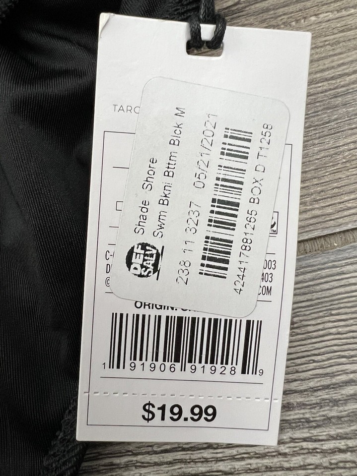 LOT OF 2 SHADE & SHORE Women's Medium Black Swimsuit Bottom's Hipster