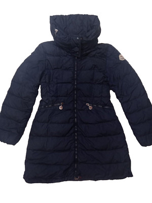 Moncler kids girls down coat/jacket dark blue . Size 12Y/152cm