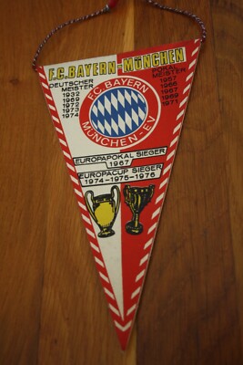 WIMPEL FUSSBALL BAYERN München 70er Jahre EUR 25,00 - DE