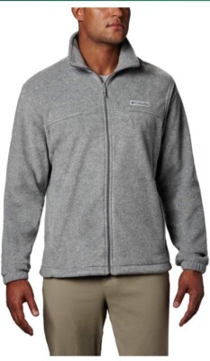 Columbia Steens Mountain Fleece Jacket Mens Size 1X Gray Full Zip New