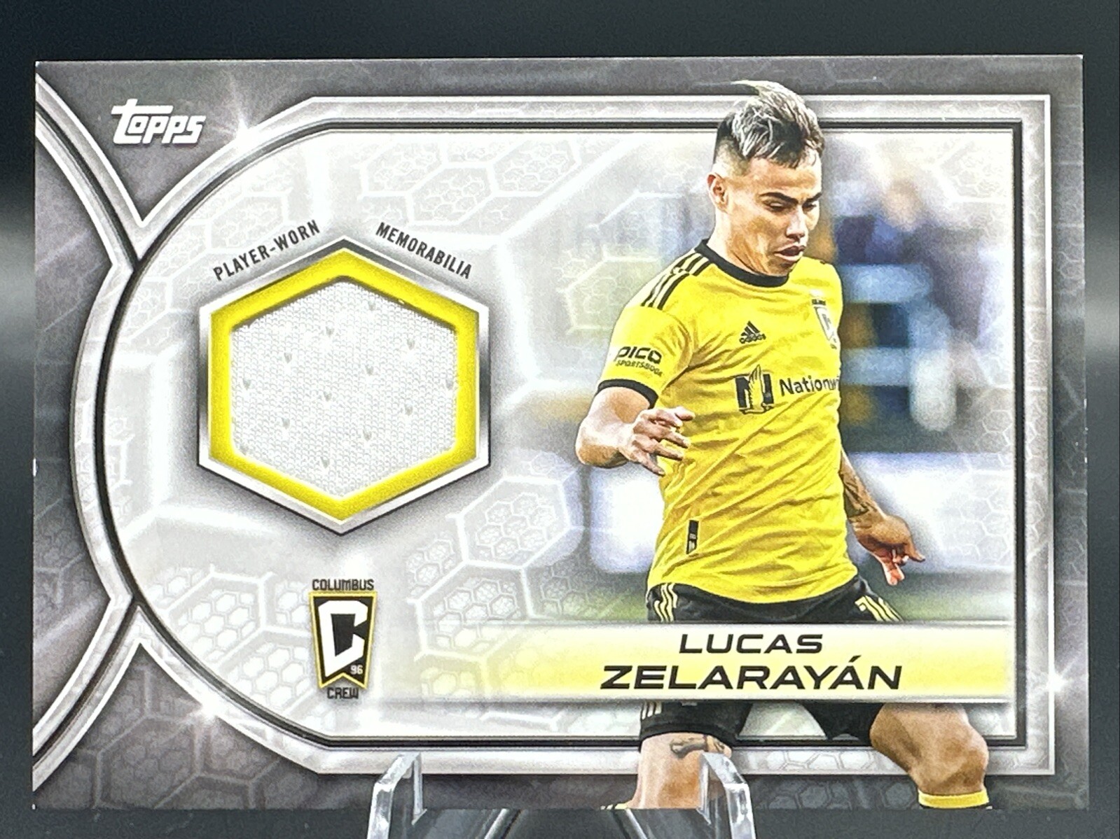 2023 Topps MLS Player Worn Relic LUCAS ZELARAYAN #R-LZ Columbus Crew