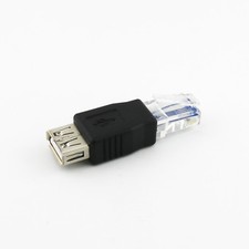 1x RJ45 Male To USB 2.0 A Female Socket LAN Network Ethernet Router Plug Adapter