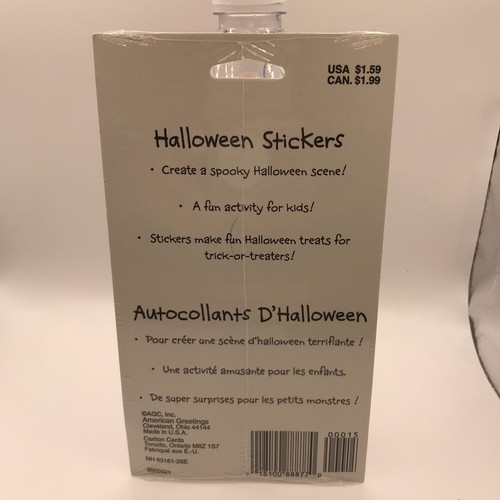 Halloween Stickers 4 Sheets Ghost Candy Corn Black Cat Bats New Cards Party New - Picture 6 of 8