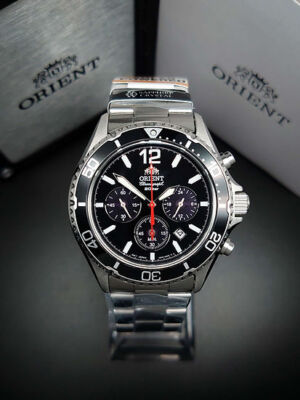 Orient Solar Chronograph schwarz Solar RA-TX0202B10B 200M Herrenuhr