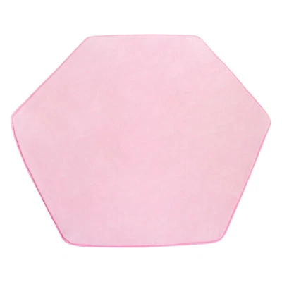 Princess Castle Hexagon Rug Pad Mat ​for Kids Playhouse Play Tent Soft Coral