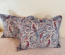 RALPH LAUREN king pillow sham in rust, White, Blue and Beige Paisley. MINT