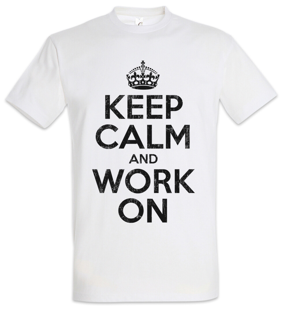 ALTRA T shirt Keep Calm And Work On divertente lavoratore pompa palestra fitness allenamento allenatore sport