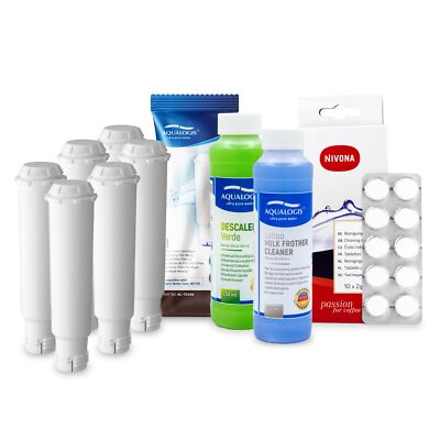 Nivona NIRT701 Reinigungstabletten, 6x Wasserfilter AL-TES46, Milchreiniger Latteo 2