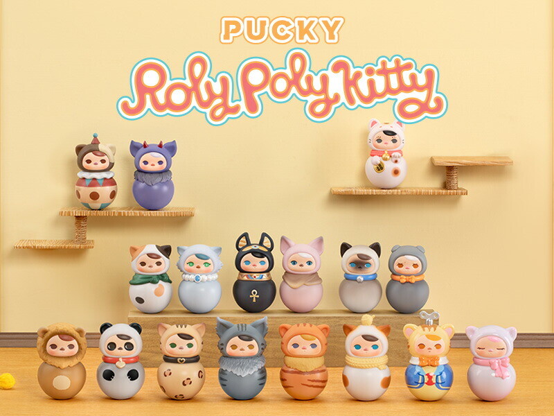 POP MART PUCKY Roly-Poly Kitty Series Figures Sealed