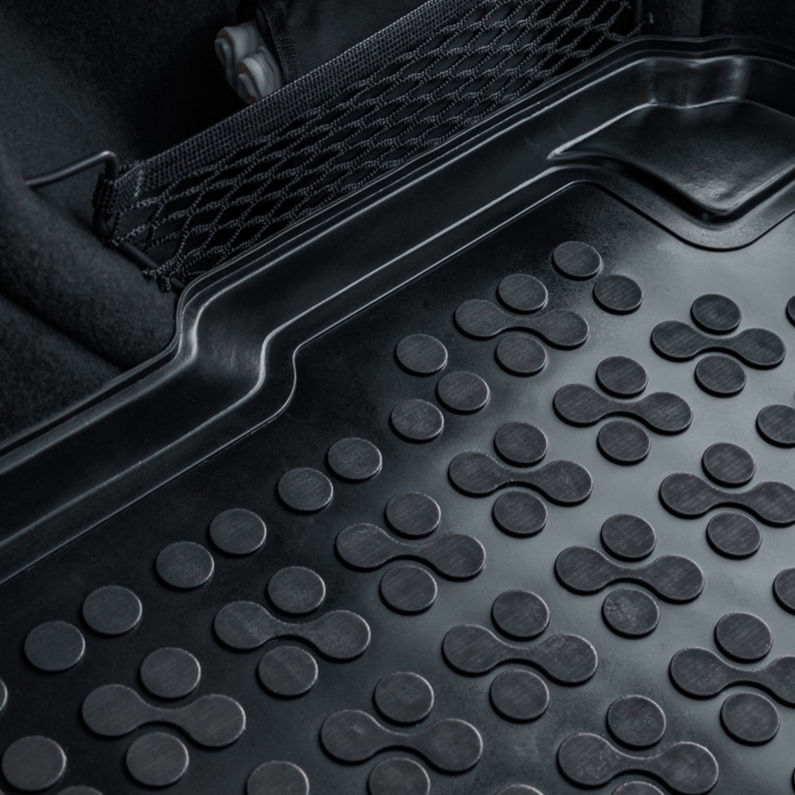 Tapis de coffre en caoutchouc TPE premium pour SEAT Ibiza IV années 2008 à 2017