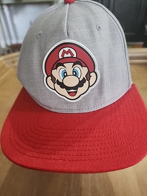 Nintendo Super Mario Red Snapback Hat Ball Cap Gaming Patch 2019
