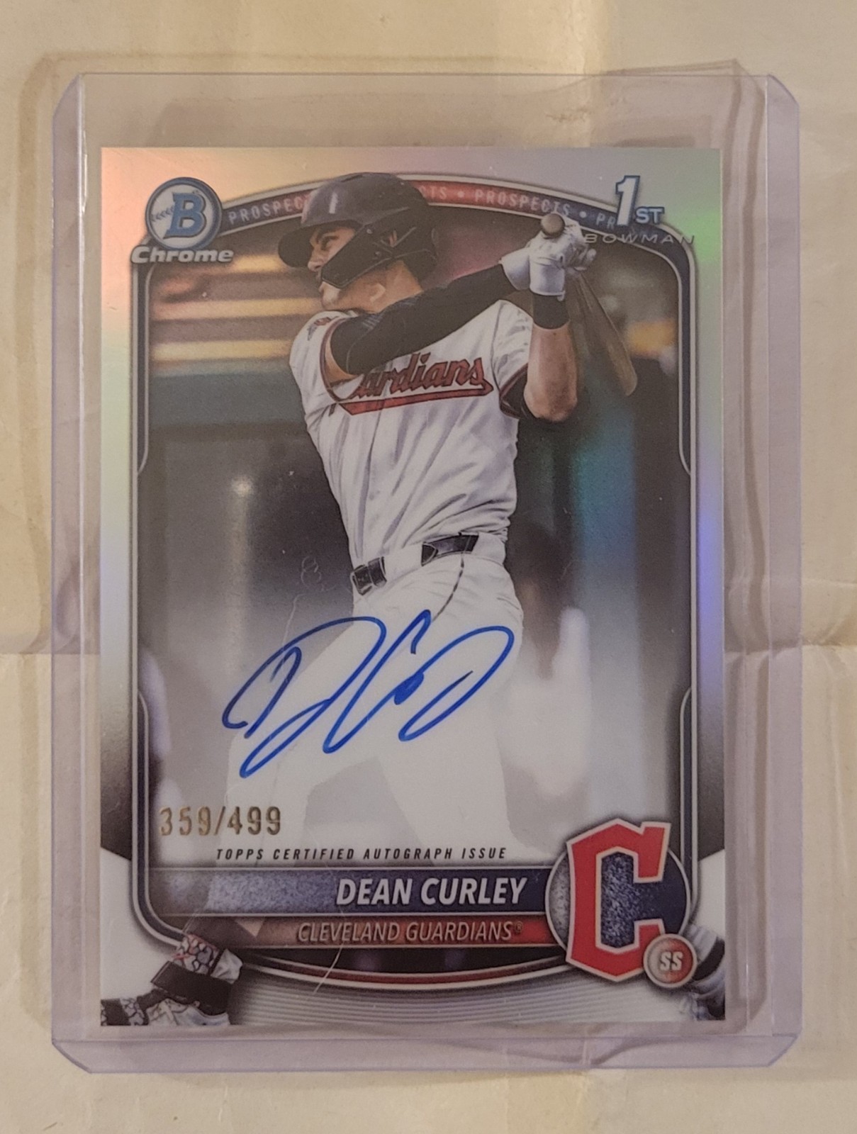 2025 Bowman Draft Refractor On Card Auto Dean Curley 1st Chrome CPA-DC /499