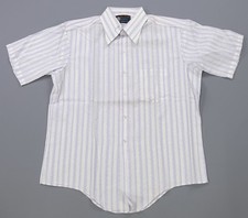 Rare VTG XANADU Striped Short Sleeve Shirt 70s Fruit of the Loom White Purple 16