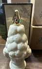 Avon Compote Cologne Moonwind 5 oz Milk Glass Decanter Figure - FULL Vtg 70 IOB