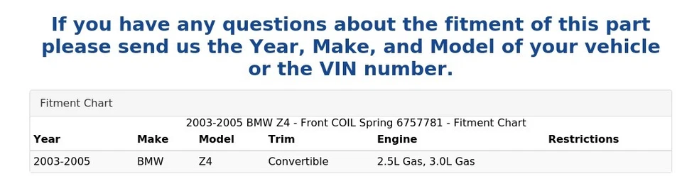 BMW Z4 2003-2005 - muelle helicoidal delantero 6757781 Foto 3 de 3