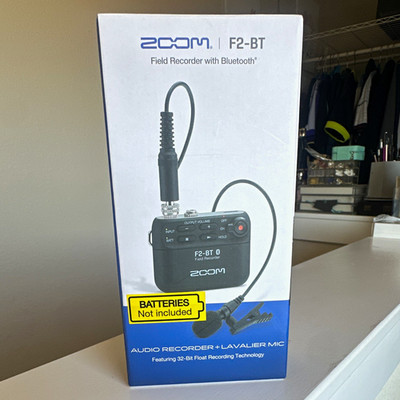 Zoom F2-BT Portable Digital Field Recorder w/ Bluetooth, 32-Bit Float, Lav Mic