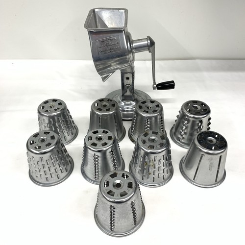 Vintage KUT-KLEEN Manual Food Processor with 9 Replacement Cones