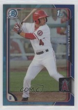 2015 Bowman Draft Chrome Blue Refractor 19/150 David Fletcher #57 07d9