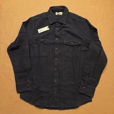 Taylor Stitch Crater Shirt Jacket in Navy Twill Medium Organic Cotton Button Up