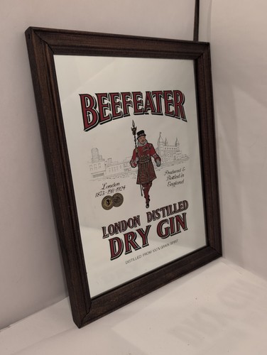 Beefeater Gin Mirror - 14x10 Inches - Framed