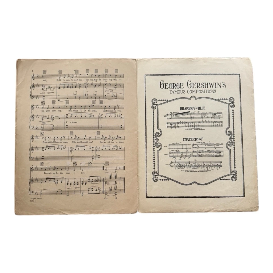 Strike Up The Band Sheet Music The Man I Love 1927 Gershwin Musical Barbelle - Image 4 of 4