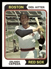 1974 Topps #83 Orlando Cepeda Boston Red Sox HOF NR-MINT NO RESERVE!