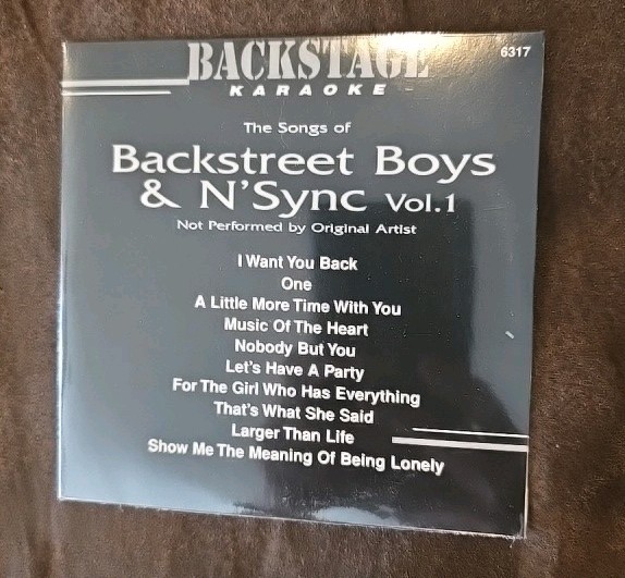 Backstreet boys N'Sync Vol. 1 Karaoke CD+G BS6317 BACKSTAGE KARAOKE