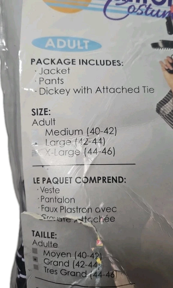 Disfraz California GÁNGSTER Para Hombre L 42-44 Completo Nuevo Pin Rayas Traje y Corbata Foto 3 de 4