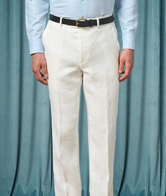 SPIER & MACKAY Off White Dress Pants 33 x 29 Linen