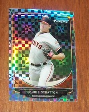 2013Bowman Chrome SF Giants Chris Stratton Checkerboard Prizm Mini Card