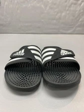 Adidas Adissage Slide Sandals Shoes Mens Size 11 Black White Massage Comfort