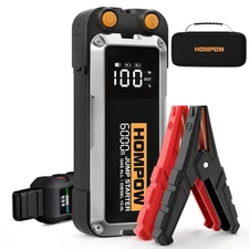 Jump Starter, 6000A Peak Portable 12V Car Battery Charger for All Gas