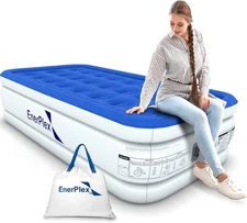 Twin Air Mattress with Built-in Pump - 16 Inch Double Height Inflatable Mattr...