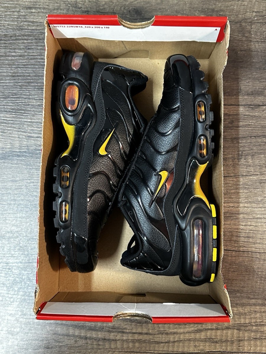 Nike Air Max Plus Premium Black Laser Orange IF4390-001 Men's Size