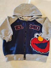 Y2K Vtg Sesame Street Elmo Zip Up Jacket Toddler Unisex Sz 18 Month 2007