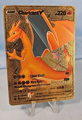 Pokemon Gold Foil Charizard V Hp 220 079/073 Card | eBay