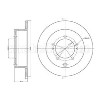 Metelli 2X Bremsscheibe Hinten Ø261.8Mm Voll FüR Mitsubishi Pajero Pinin H6_W