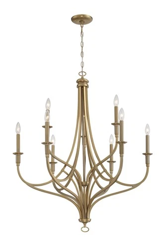 Minka Lavery 1099 Covent Park 9 Light 34"W Taper Candle - Gold - Picture 2 of 2