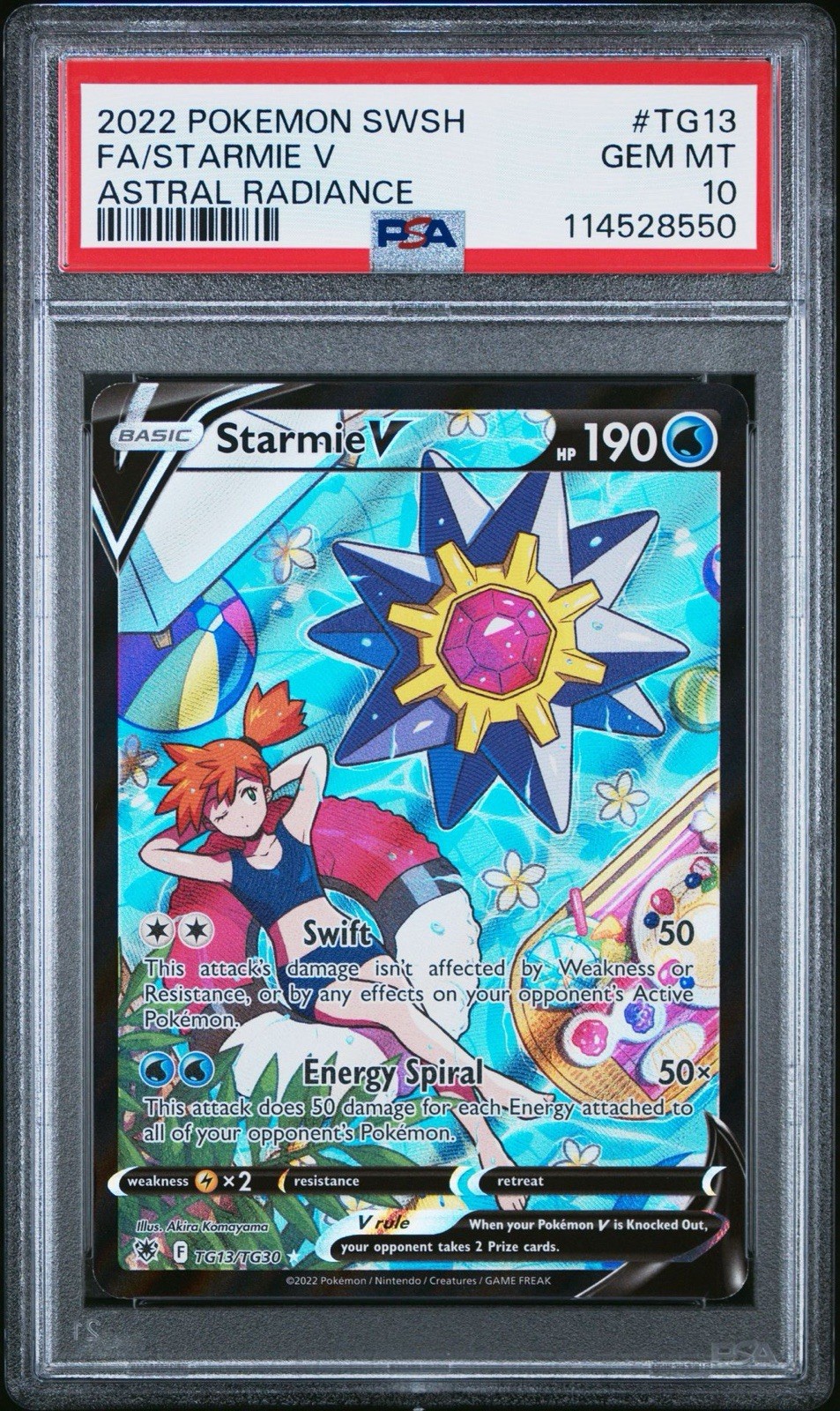 PSA 10 Starmie V Astral Radiance Pokemon Card Trainer Gallery TG13/TG30 2022